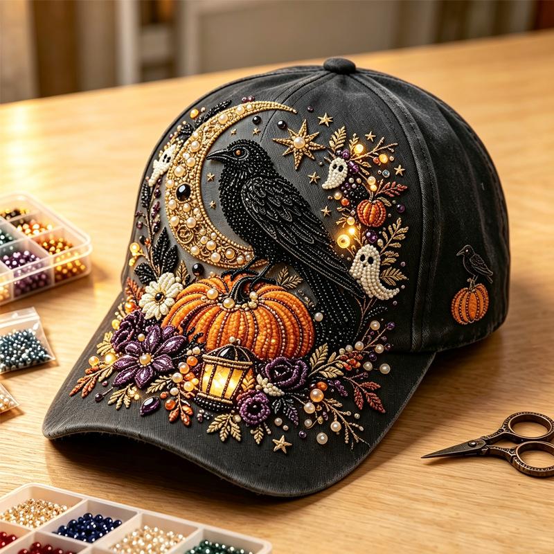 Halloween print baseball cap street accessory hat everyday casual sun hat