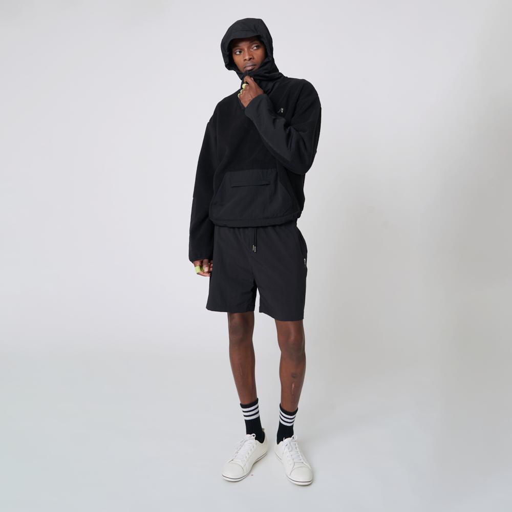 Au42Hl01 Fleece Tech Anorak_Black