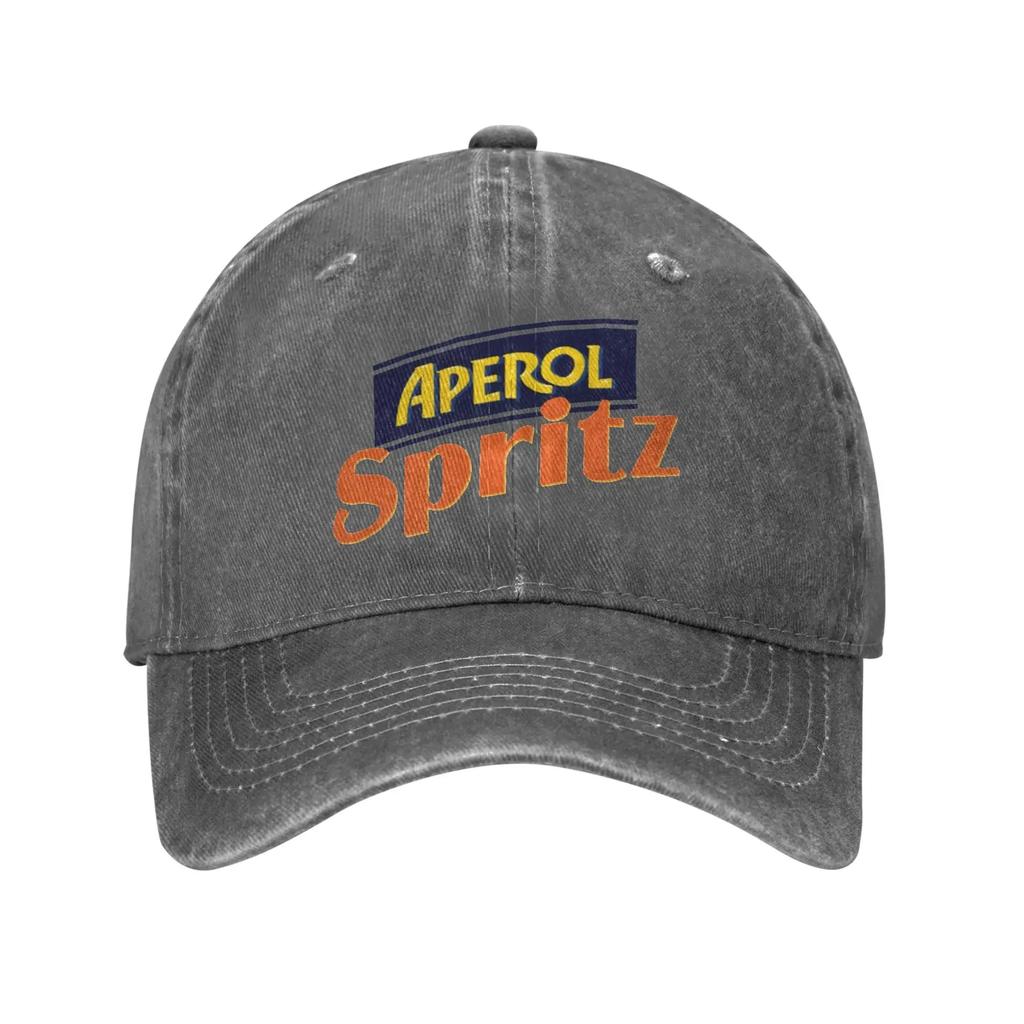Aperol Spritz Washed Baseball Cap Y2k Funny Sun Trucker Hat Summer Unisex Adult Running Hippie Snapback Cap