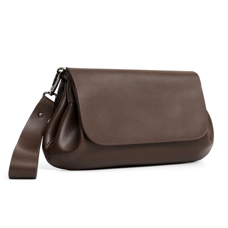 

Vintage Men Clutch Bags Waist Bag Top Quality Soft PU Leather Men Hand Purse Small Pouch Money Phone Bag Luxury Design Men Bag 26cmX15cmX7cm