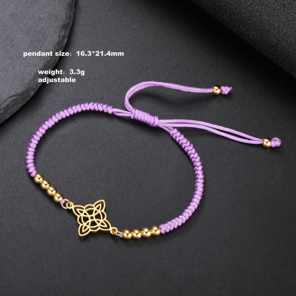 Náramky s kouzelným uzlem pro ženy nudo de bruja Nerezová ocel Amulet čarodějnictví Šťastné náramky Šperky lucky bhudda