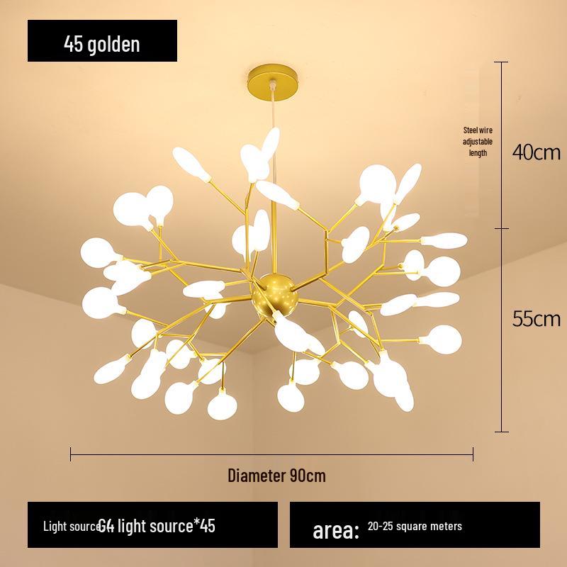 Firefly Chandelier: Modern Nordic Luxury Lighting for Living Rooms, Bedrooms, and Restaurants