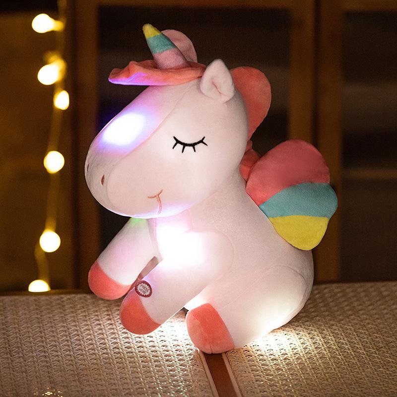 

9.8 Light up Unicorn Stuffed Animal Soft Plush Toys with Colorful LED Night Light Unicorn Toys Kids Holiday Birthday Gifts Boy белый