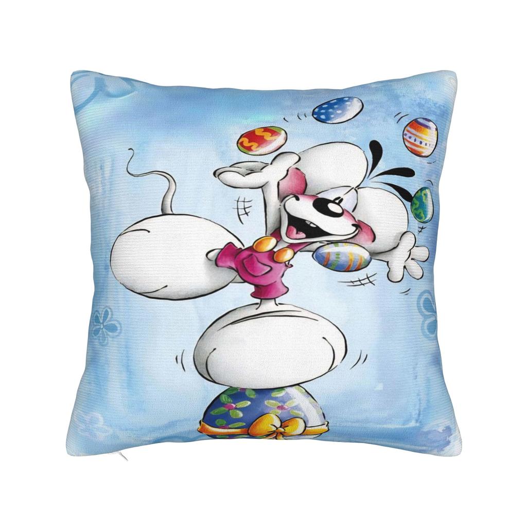 Cartoon D-Diddl Pillowcases  Vintage Pillow Case For Living Room Chair Soft Pillow Cover