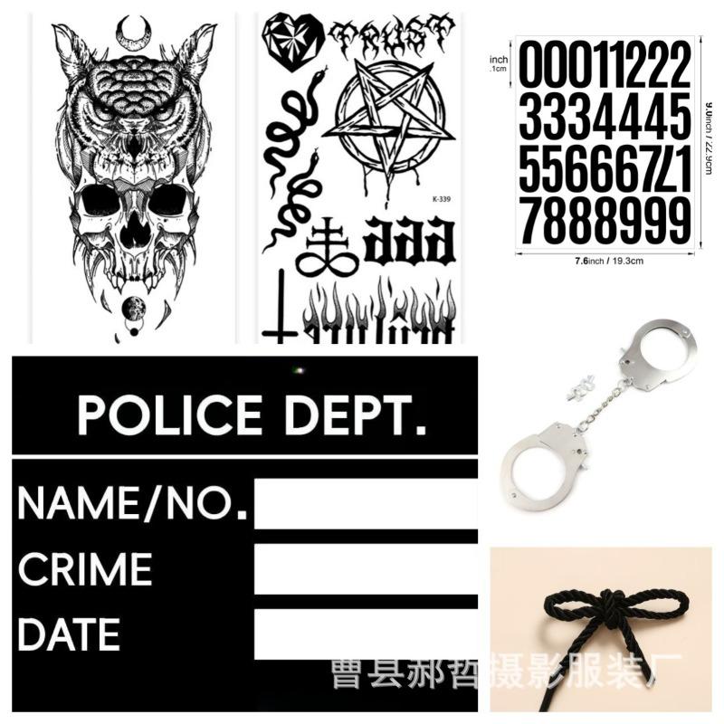 Halloween cos prisoner costume play uniform prisoner uniform prison uniform prisoner suit orange one-piece prisoner suit S