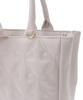 Maison de Fleur Quilted Ribbon Tote Bag with Black Women's Scarf,
