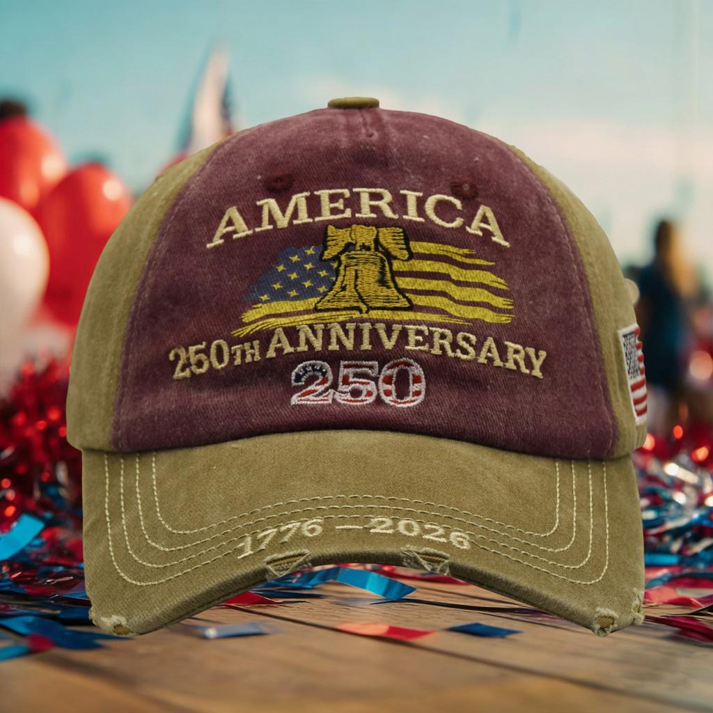 America's 250th Anniversary Embroidered Hat | Stylish & Versatile