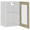 vidaXL Hängeglasschrank Lyon Sonoma-Eiche 40x31x60 cm Holzwerkstoff
