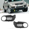 Car Front Bumper Fog Lamp Light Trim Grille Cover Fram Lid Bezel Hood For VW Touareg 2003 2004 2005 2006 7L6853663 7L6853664