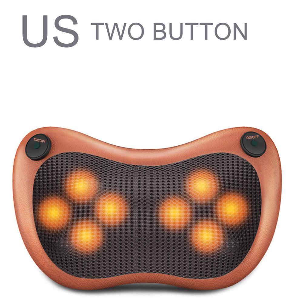 12/8/6/4 Heads Car Back Neck Massager Electric Massage Relaxation Pillow Cushion Home Waist Body