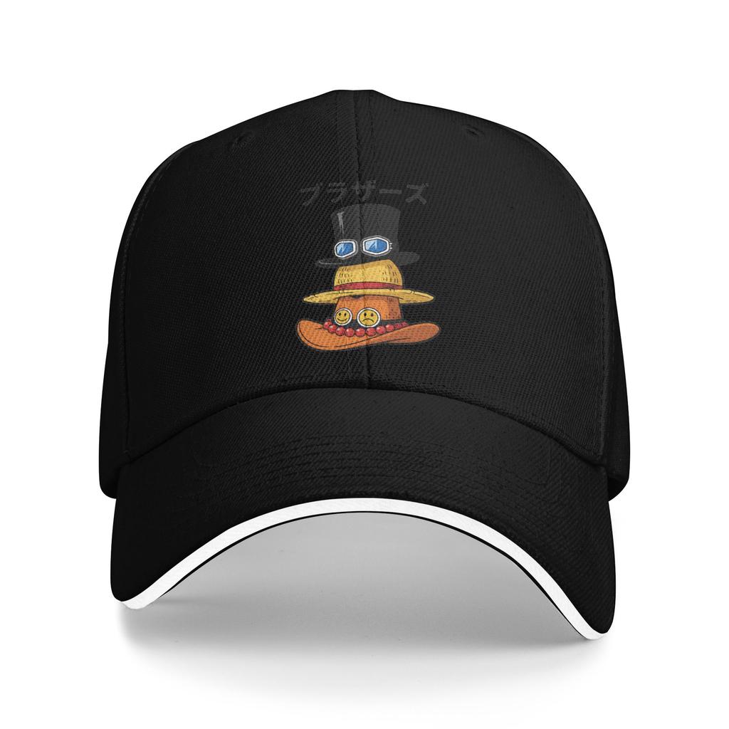 Luffy Sabo and Ace One Piece Baseball Cap Fashion Sandwich Caps Unisex Adjustable Hats Cap Sport