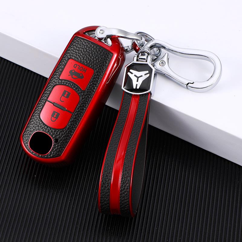 Mazda Angkesaila Leather Key Cover for CX4, Atenza, CX5, Mazda 3