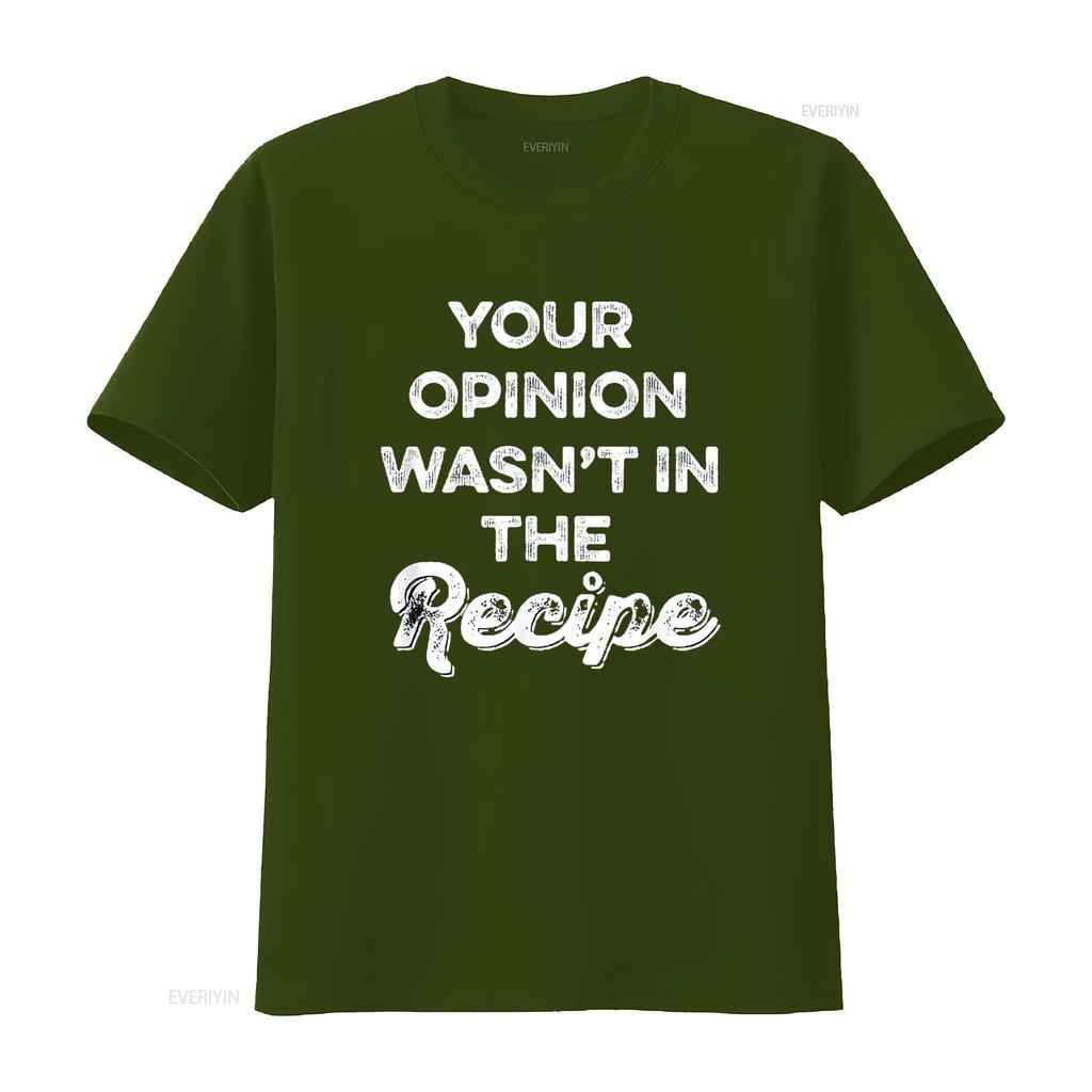 Lustiges Herren-Koch-T-Shirt Deine Meinung war nicht im Rezept Schwarz vintage Gewaschen Stilvoller Streetwear Bequem Leicht modisch