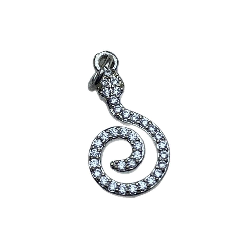 Zircon-Inlaid Zodiac Snake Crystal Beads: Color-Preserving DIY Jewelry Accessories, Handmade Spacer Beads & Pendants.