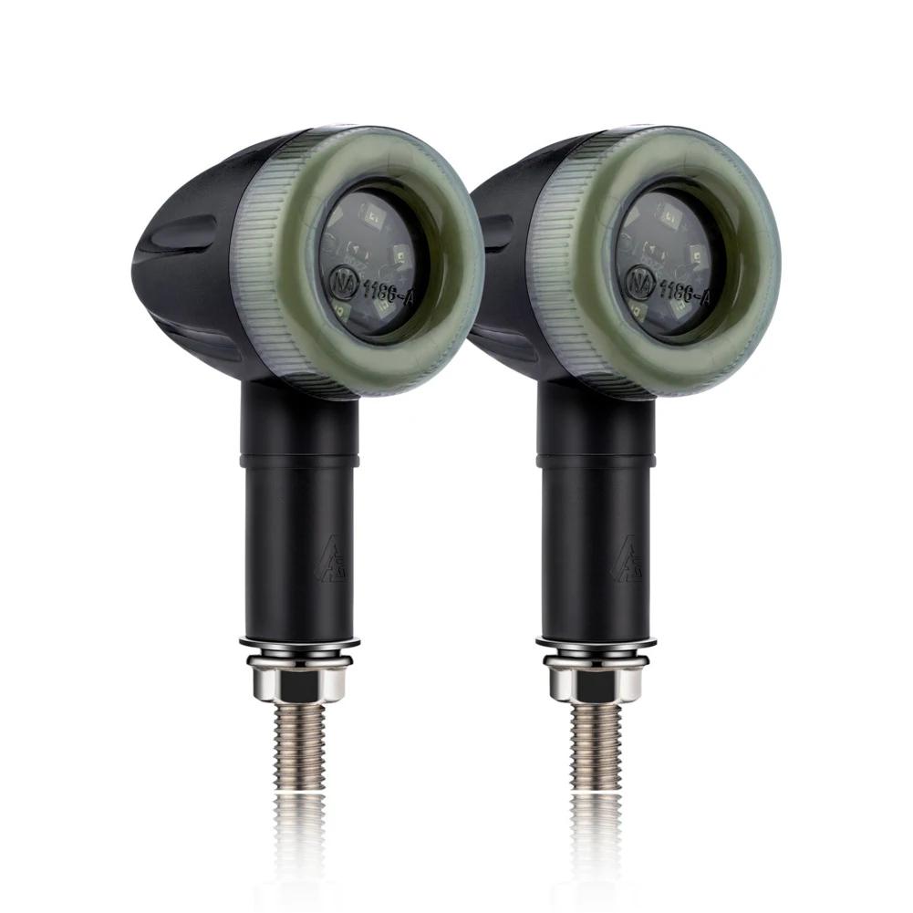 1PC Motorcycle Turn Signal Lights Flowing Turn Signal Lights LED Turn Signal Warning Indicators Blinker Amber Light Scooter
