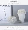 Modern Minimalist 3D White Ceramic Vase: Elegant Living Room Decoration and High-End Flower Container