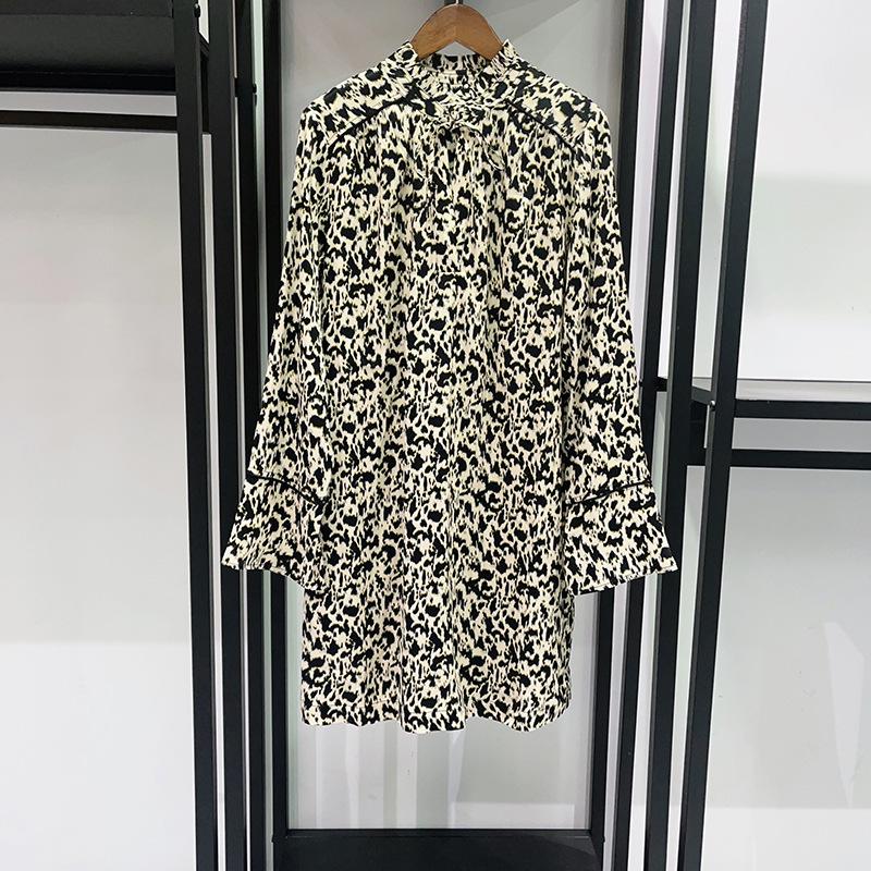 Elegant French Niche 2026 Spring/Summer V-Neck Color Block Print Long Dress Small