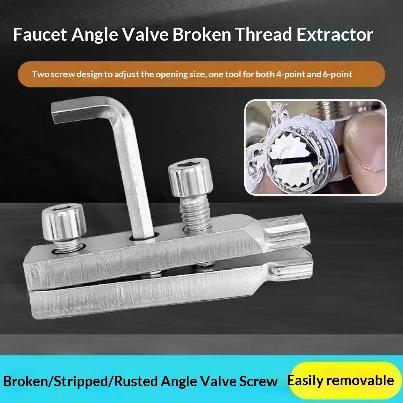 1 Set Faucet Valve Broken Thread Extractor Screw Removal Tool Broken Bolt Extractor Kit For Home Industrial Plumbing