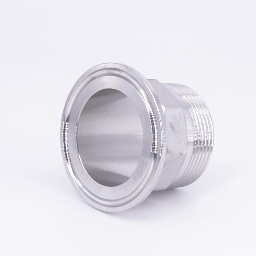 1/2" 3/4" 1" 1-1/4" 1-1/2" 2" BSPT Male 1.5" 2" 2.5" Tri Clamp Hex Nut Coupler SUS304 Stainless Sanitary Connector Homebrew