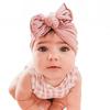 2021 new pleated baby hat bow children's hat baby solid color knotted pullover hat Indian hat