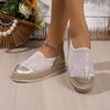 Mode Spleißen Pailletten Freizeitschuhe für Damen Slipper Mode Slip-on Mesh Sneakers Damenschuhe Große Größe 43 Damen Vulkanisierte Schuhe
