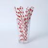 Biodegradable Fruit Print Paper Straws for Parties and Cocktails