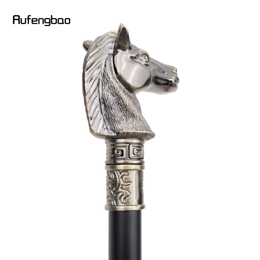 Bronze Color Race Horse Bristle Head Animal Fashion Stick Decorative Cospaly Vintage Party Fashionable Walking Cane Crosier 93cm