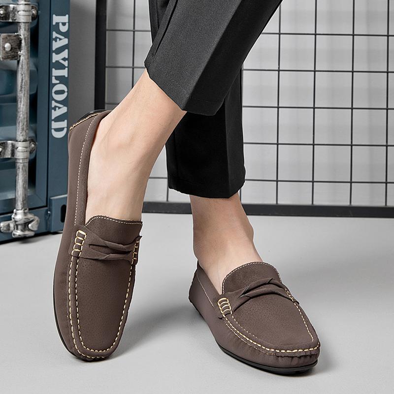 Men's Casual Leather Shoes Lightweight Loafers Moccasins Slip on Comfortable Driving Shoe