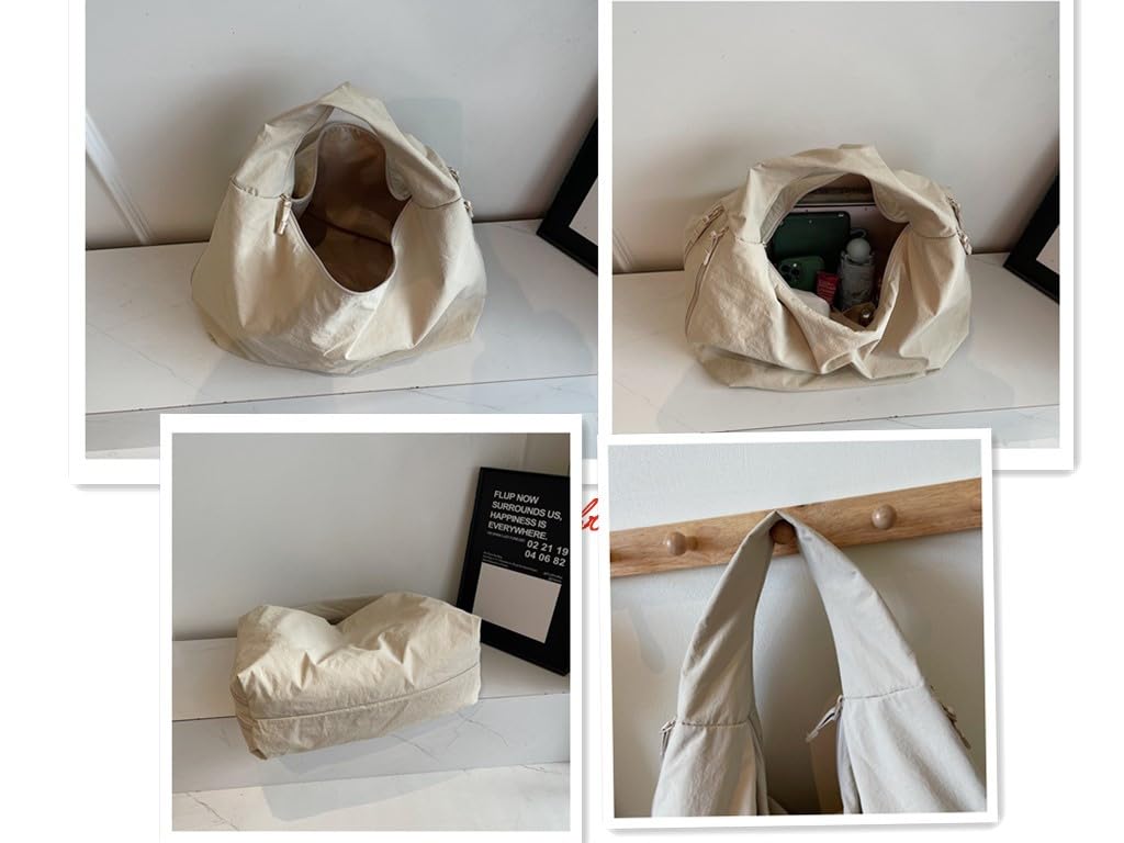 Sujpjheed Axelväska Tote Bag för Män och Kvinnor, Stor Kapacitet, A4-storlek, Lättviktig, Perfekt för Pendling, Resor, Snygg, Populär, Stor