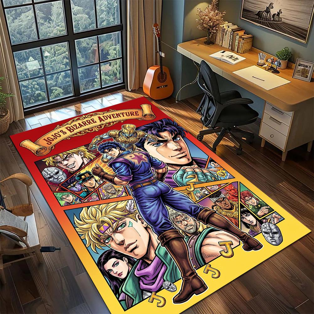 JoJo's Bizarre Adventure Teppich Bodenmatte Große Fläche Waschbar Rutschfest Gamer Schlafzimmer Wohnzimmer Dekor YUN6512