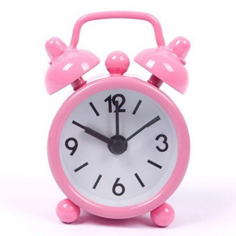 Portable Mini Alarm Clock Retro Double Bell Desk Table Clock Durable Quartz Clock Home Decoration Table Watch Desk Clock