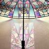British Wind Rainforest Arch Transparent Umbrella Stained Glass Transparent Umbrella Long Handle Automatic Romantic Parasol