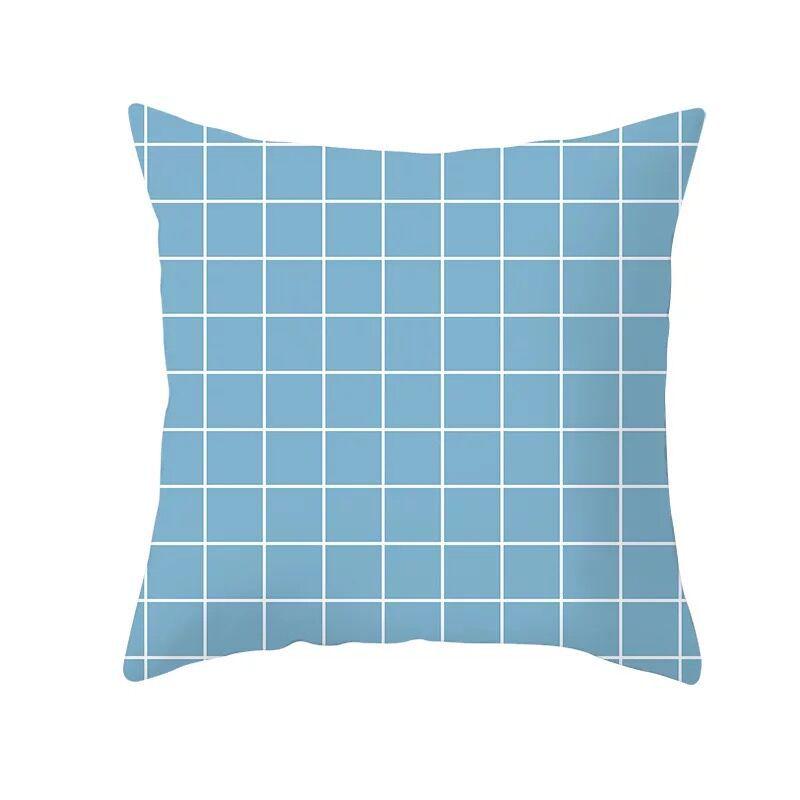 Nordic Blue Geometric Elk Pillow Cover Home Sofa Cushion Cushion Cover