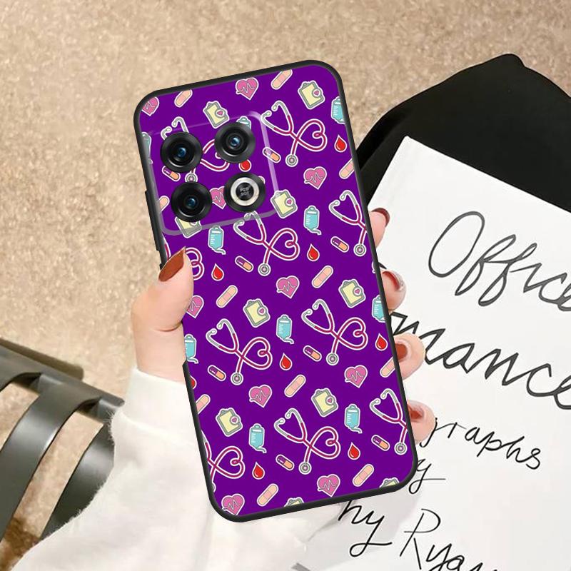 Medical Medicine Nurse Pattern Case For OnePlus 15 R 12 12R 13T 13 13R 11 10 Pro 10T 8T Nord 5 CE 2 3 4 Lite N20 N30 Cover