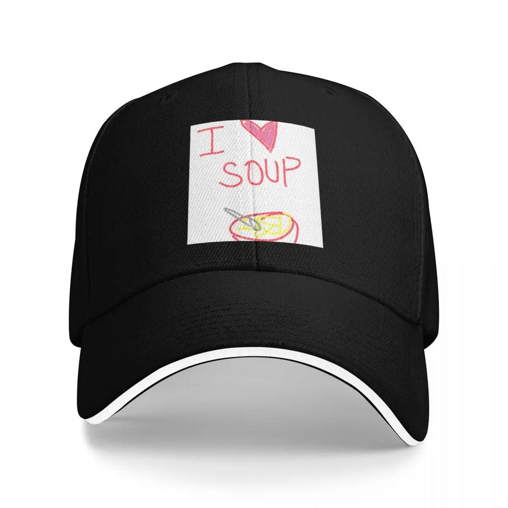 I love soup Baseball Cap Hat Beach Wild Ball Golf Wear Luxury man cap Men Womens