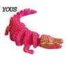 3D Printed Fidget Animal Crocodile Toy, Articulated Figurine, Realistic Flexible Party Favors for Children Reptile Sensory Desk Ornament Stress Relief