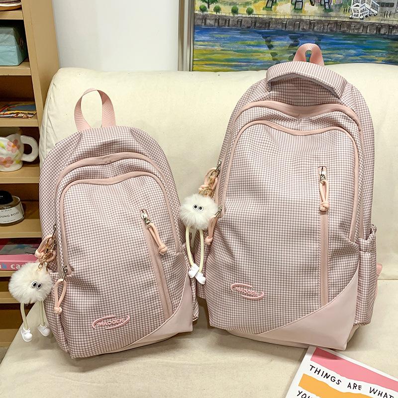 Children's Schoolbags Elementary School Students  Girls Junior High School Students  High School Students  Large Capacity Splicing Backpacks