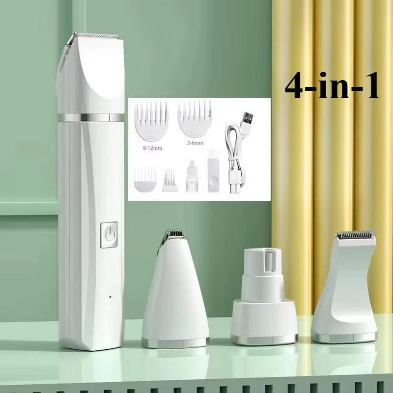 4-in-1 Electric Pet Grooming Tool Set Dog Hair Clippers USB Rechargeable Pets Haircut Trimmer Shaver Cats Supplies