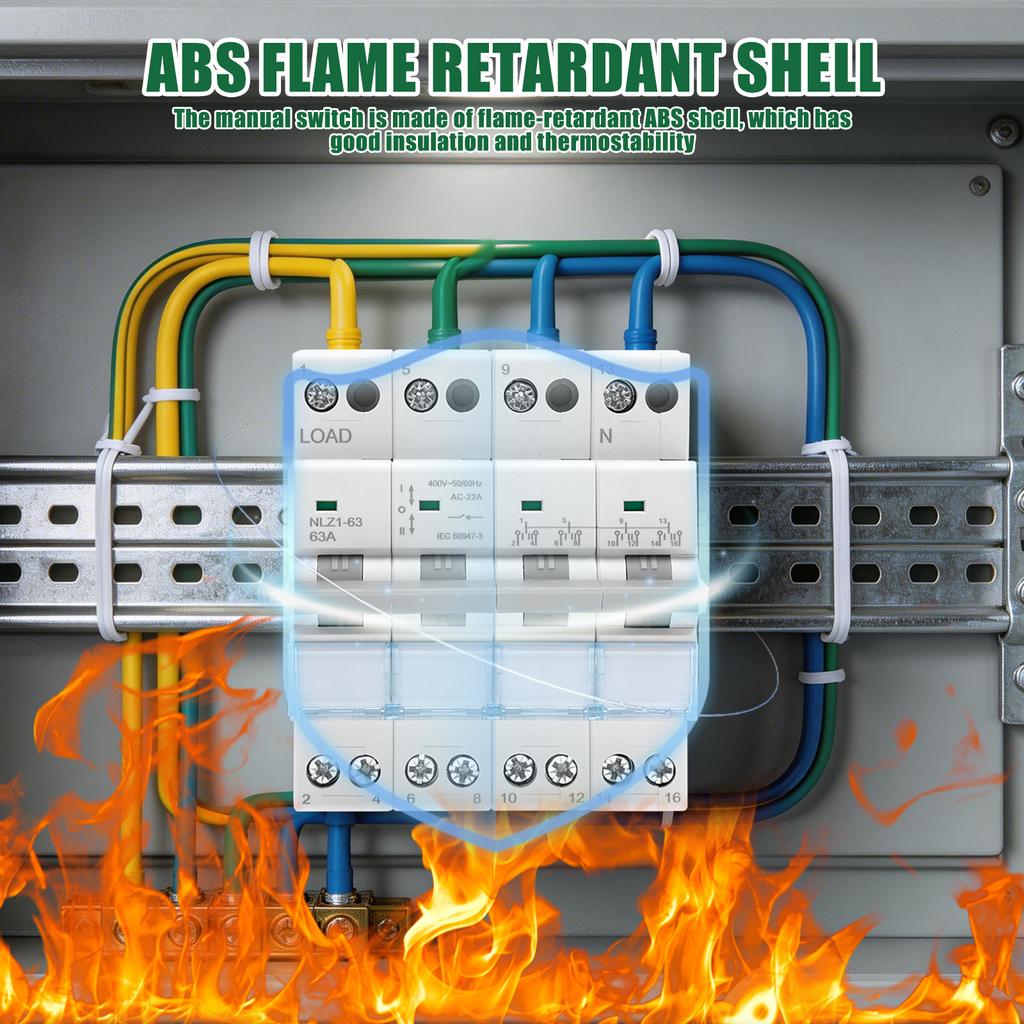 Din Rail MTS Dual Power Manual Isolator Transfer Switch Modular Changeover High-end Models Switch Interlock Circuit Breaker 4P