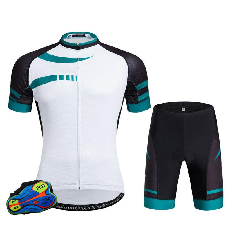 2026 Best Seller Summer Short Sleeve Cycling Suit Men's Top and Bottom Bib Shorts Kit Bike Jersey Set Cycling Clothing with Pocket