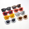 Fashion Oval Bubble Sun Glasses INS Rivet Design Personality Sunglasses Female Sunscreen Versatile Glasses