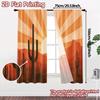 2pcs   2D FLAT PRINTING Curtains (Without Rod) DesertSunrise Popular Print Curtains Versatile Fabric Curtains Decorations For