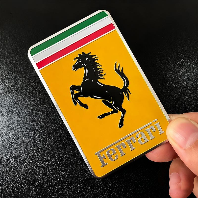 Adesivi Emblema Auto in Lega di Alluminio 3D Decalcomania Modifica Badge per Ferrari F430 Stradale 458 488 599 612 FF F12 Accessori Auto