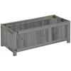 Folding Wooden Raised Planter, Vegetables Flowers, 70 X 30 X 25 Cm, Grey