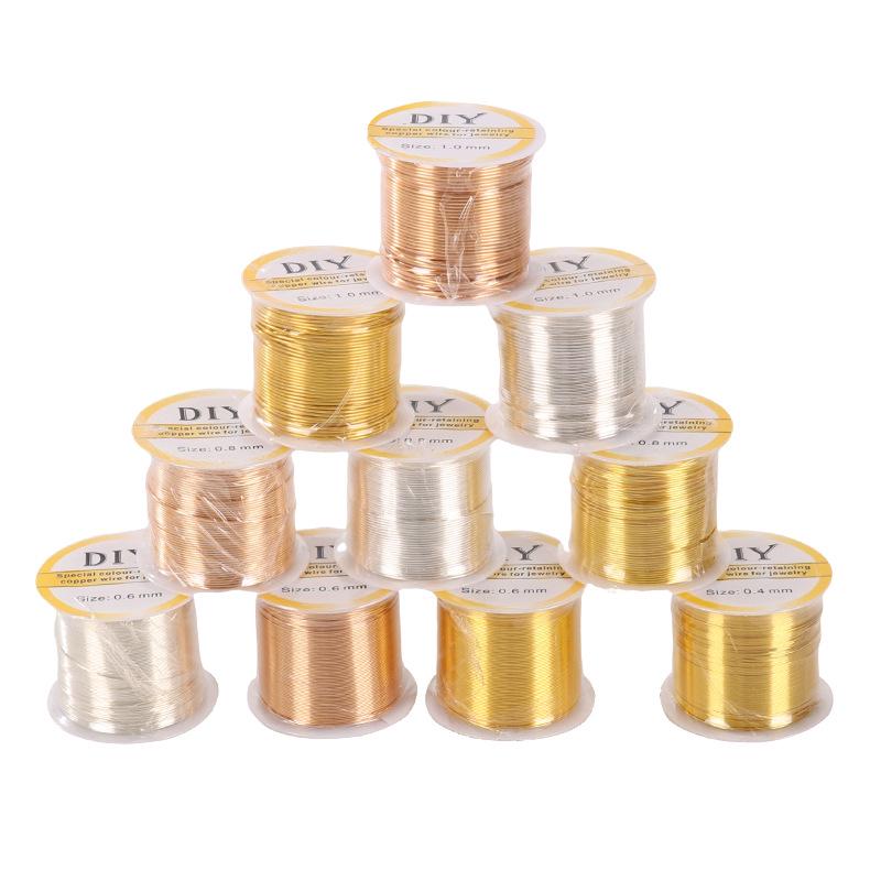 14k Color-Preserving Gold-Copper Wire: DIY Soft Wire for Wrapping, Weaving, and Beading