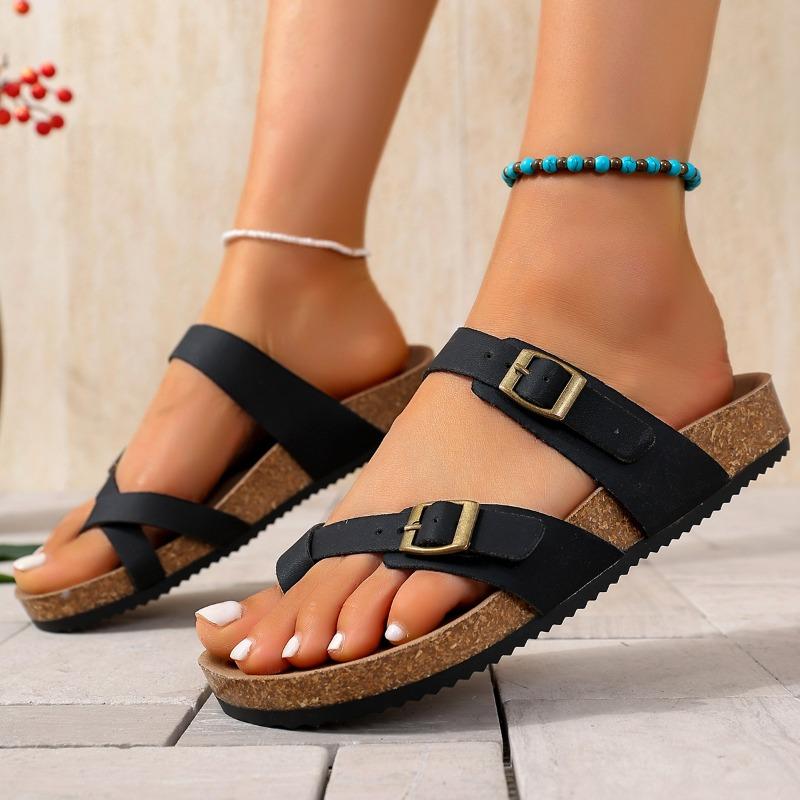 New Large Size Slippers Double Breasted Slippers Solid Fashion Comfortable Women's Tuoie