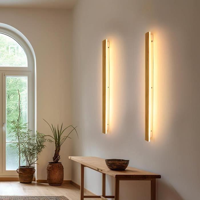 Applique murale led - aoeh - bambou - 3000k - 39w - éclairage économe en énergie