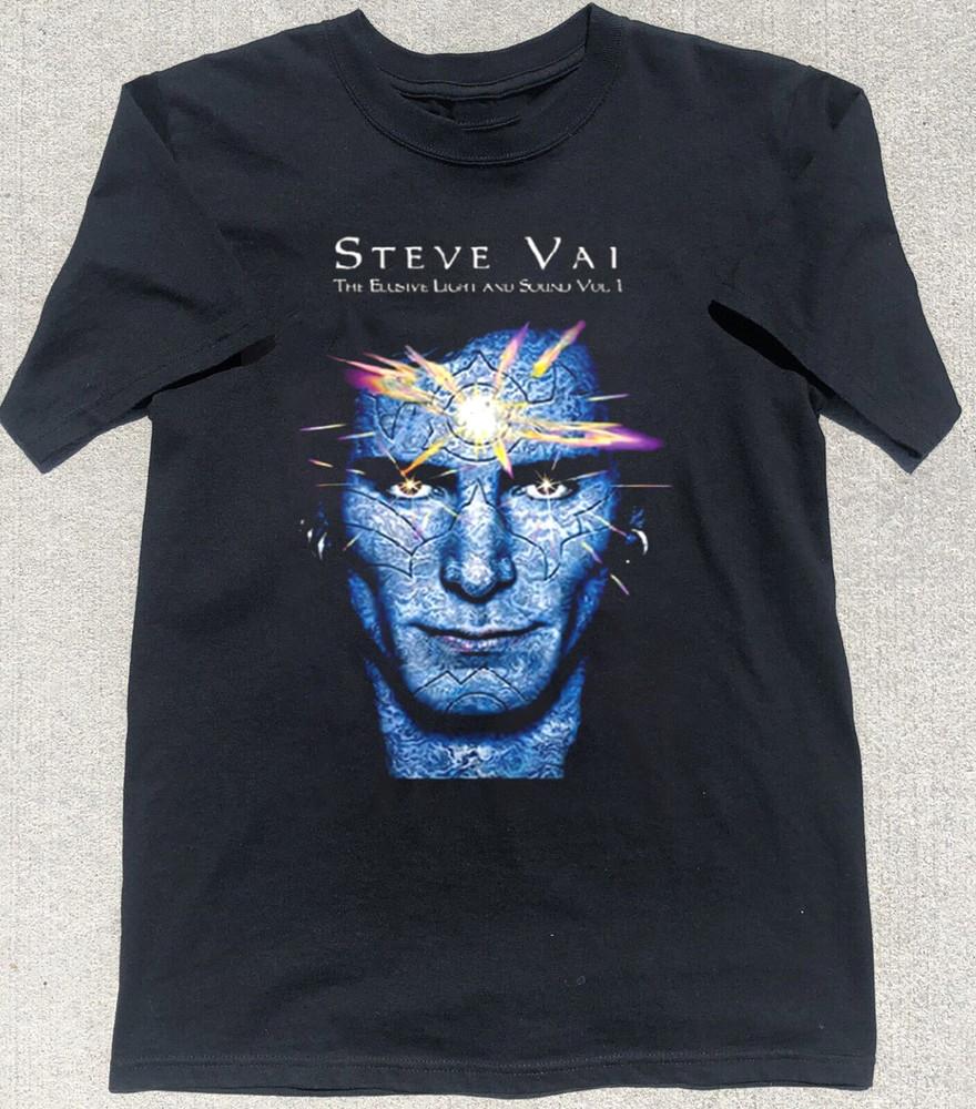 

Steve Vai Vintage T Shirt Steven Vai Graphic Retro Black All Size Shirt Unisex T-Shirt XL