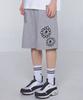GRAVER [Unisex] Sunflower Drawing Bermuda Training Shorts_Gray
