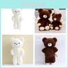 Soft And Cuddly Down Cotton Teddy Bear Plush Toy, Fox Fur Fabric, White And Brown, 46cm/36cm